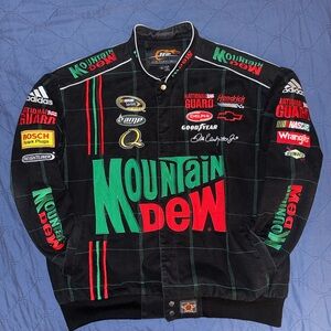 Men's Black Racing Jacket Dale Earnhardt JR Mountain Dew